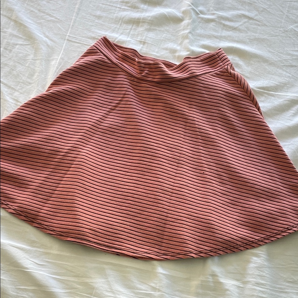 Xhilaration A-Line Skirt in Pink and Black Stripes